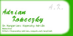 adrian kopeczky business card