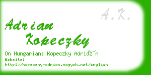 adrian kopeczky business card
